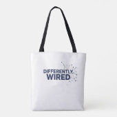 Differently Wired – Autism Awareness Month Blue  トートバッグ (裏面)