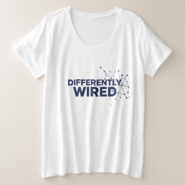 Differently Wired – Autism Awareness Month Blue  プラスサイズTシャツ
