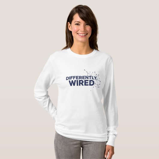 Differently Wired – Autism Awareness Month Blue  Tシャツ (正面フル)