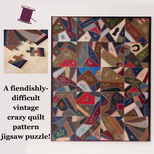 Difficult Patchwork American Crazy Quilt Puzzle ジグソーパズル
