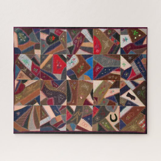 Difficult Patchwork American Crazy Quilt Puzzle ジグソーパズル (横)
