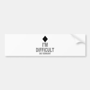 Difficult_Ski_VERMONT バンパーステッカー