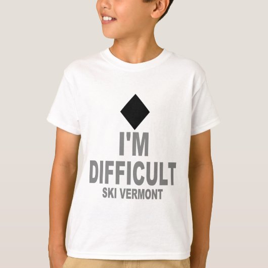 Difficult_Ski_VERMONT Tシャツ (正面)