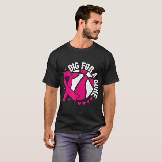 Dig For A Cure Basketball Pink Breast Cancer Aware Tシャツ (正面フル)