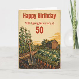 Dig For Victory 50歳の誕生日アロットメントカード カード