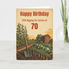 Dig For Victory 70歳の誕生日アロットメントカード カード