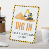 DIG IN:建築テーマ誕生日Tabletop記号 台座サイン (インサイチュ)