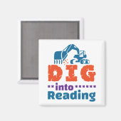 Dig Into 読's Librarian Library マグネット (正面/裏面)