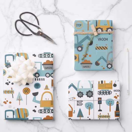 Dig it Pattern Boys ラッピングペーパーシート (正面)