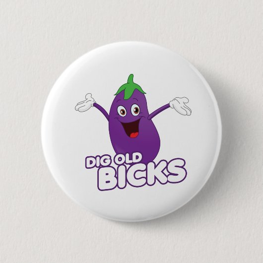 DIG OLD BICKS 缶バッジ (正面)
