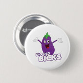 DIG OLD BICKS 缶バッジ (正面&裏面)