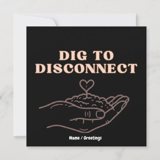 Dig to Disconnect マインドフルネスとグラウンディング ガーデン 招待状 (正面)
