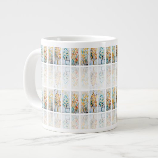DigAI Golden Jubilee Botanicals Tile Jumbo Mug ジャンボコーヒーマグカップ (正面左)