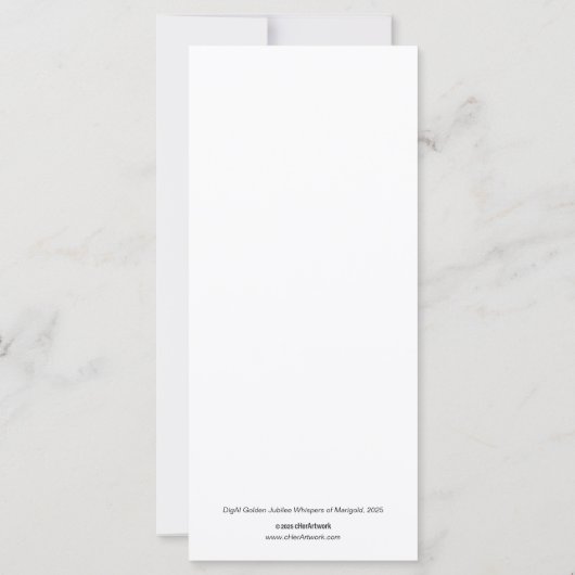 DigAI Golden Jubilee Whispers of Marigold Card (裏面)