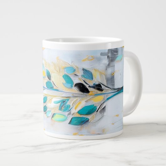 DigAI Sea Foam Bloom Jumbo Mug ジャンボコーヒーマグカップ (正面右)
