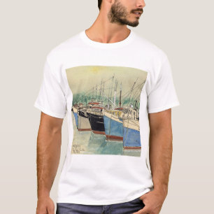 Digby、ノバスコシアの漁船、水彩画 Tシャツ