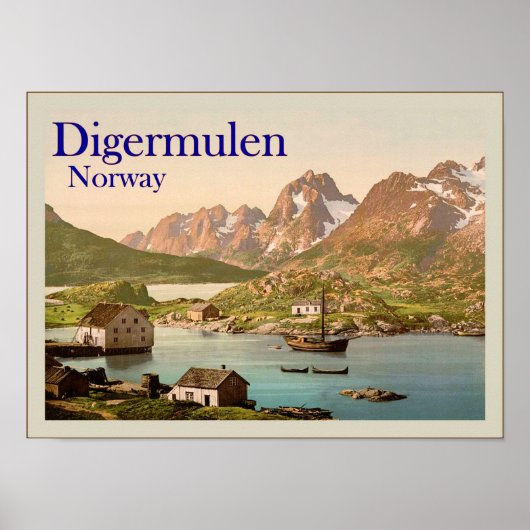 Digermulen ~ノルウェー~ヴィンテージ旅行ポスター ポスター (正面)