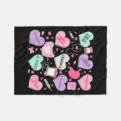 Digestive Divas Gastroenterology Nurse Valentine E フリースブランケット (正面(横))