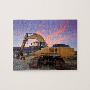Digger Excavator Sunrise ジグソーパズル