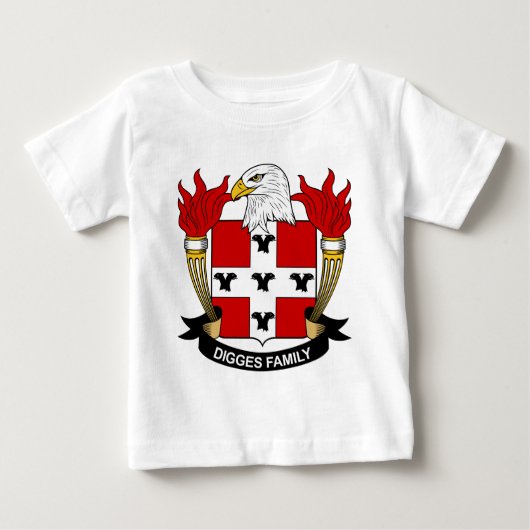 Diggesの家紋 ベビーTシャツ (正面)