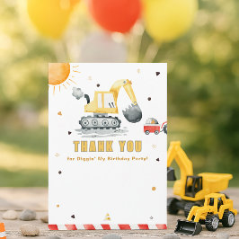 Diggin’ It Digger Birthday Thank You Card