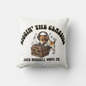Diggin' The Classics - Jack Russell Vinyl Co. クッション (正面)