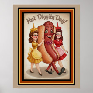 Diggity熱い犬16 x 20ポスター ポスター