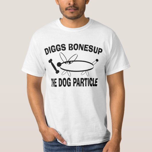 Diggs BonesupおもしろいなHiggsのボゾンのパロディ Tシャツ (正面)