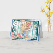 Digi Doodlesラブグリーティングカードを送信 カード (黄色い花)