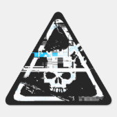 DIGIstortedステッカー 三角形シール (正面)