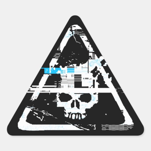 DIGIstortedステッカー 三角形シール (正面)