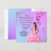 digital 15th birthday card, and butterfly  (正面/裏面)