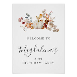 DIGITAL 21th Birthday Pumpkin Flower Welcome ポスター
