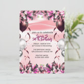 Digital 50th Birthday Party Invitation Video Templ 招待状 (スタンド正面)