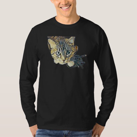 Digital Abstract Painting Of A Cat 8 Tシャツ (正面)