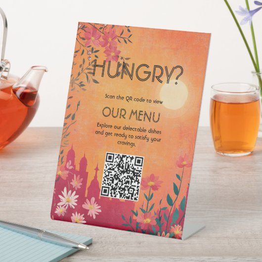 Digital Access Sunset Serenade Wedding Menu 台座サイン (インサイチュ)