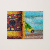 Digital art puzzle - parrot at a zoo ジグソーパズル (横)