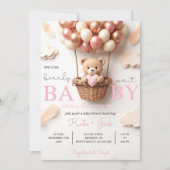 Digital Baby Girl Shower Invitation Template, Edit 招待状 (正面)