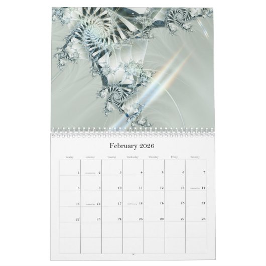 Digital Baroque 2026 Calendar カレンダー (2月 2026)