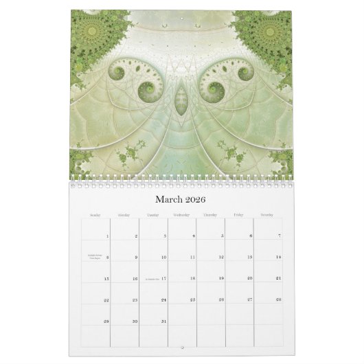 Digital Baroque 2026 Calendar カレンダー (3月 2026)