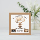 Digital Bearly Wait Whimsical Watercolor Bear 案内状 (スタンド正面)