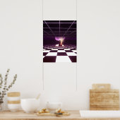 Digital Birth [synthwave aesthetics] ポスター (キッチン)