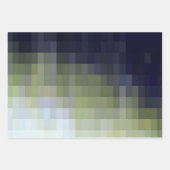 Digital Blue-Green Chic Hues Design ラッピングペーパーシート (正面)