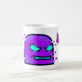 Digital Character with Cyberpunk Neon Butterfly コーヒーマグカップ (中央)