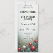 Digital Christmas Eve Dinner party Invitation 招待状 (正面)
