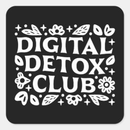 Digital detox club girls support group motivation スクエアシール