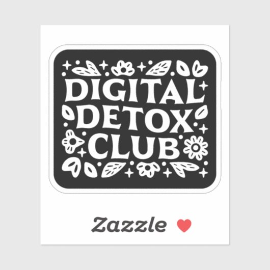 Digital detox club mindfulness reminder シール (シート)