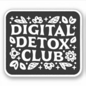 Digital detox club mindfulness reminder シール (正面)