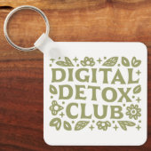 Digital detox club wellness girl aesthetic キーホルダー (正面)