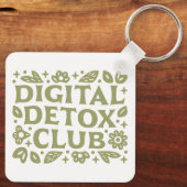 Digital detox club wellness girl aesthetic キーホルダー (裏面)
